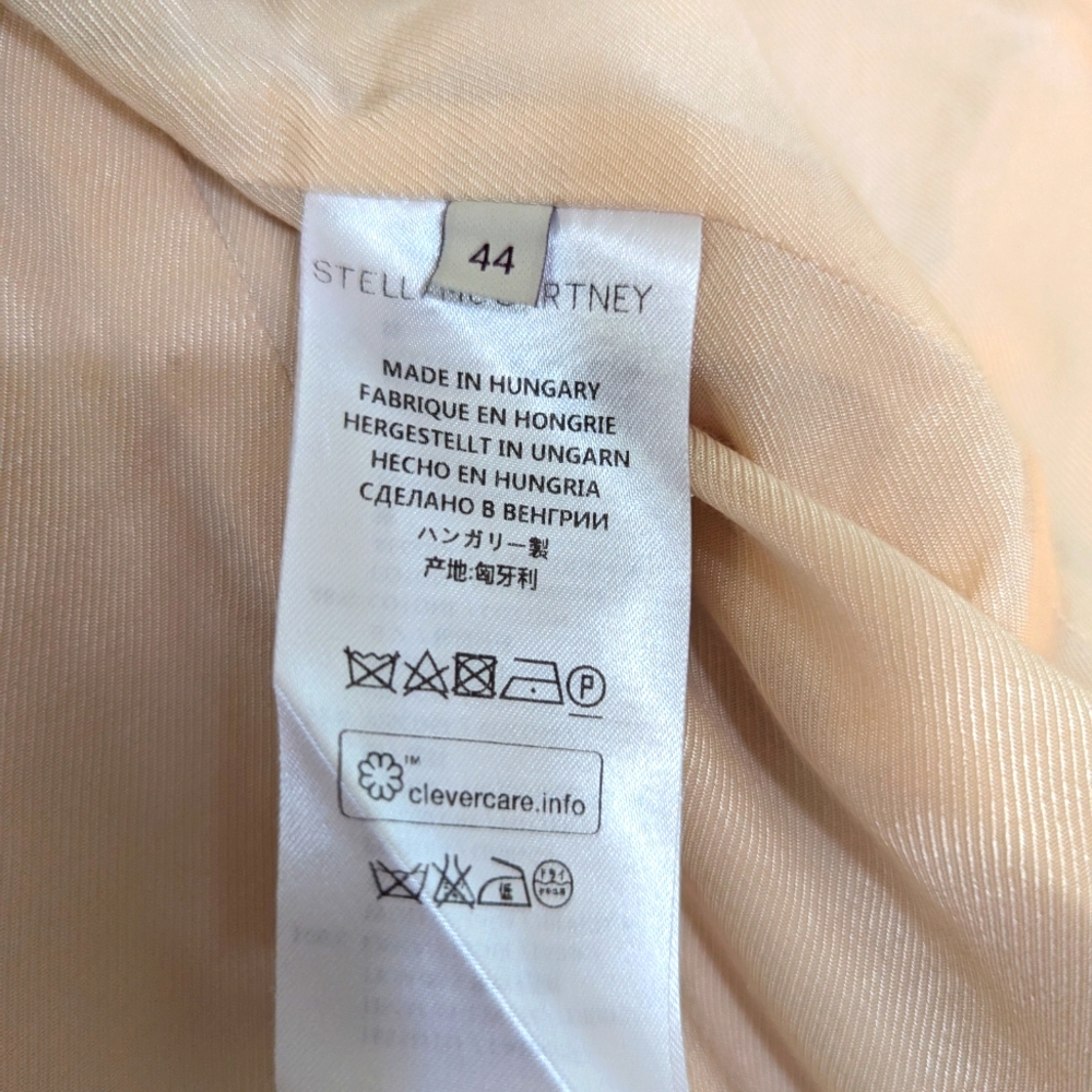 Stella McCartney Pale Pink Wool Blazer Size 44 - Picture 10 of 12
